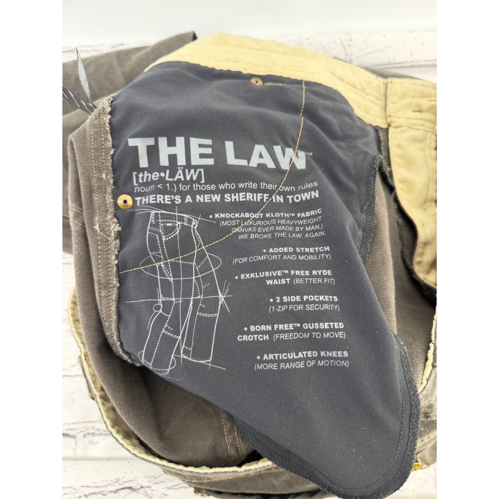 KUHL The Law‎ Mens 42x36 Brown Heavyweight Canvas Work Pants 5117 Vintage Patina - Picture 6 of 9